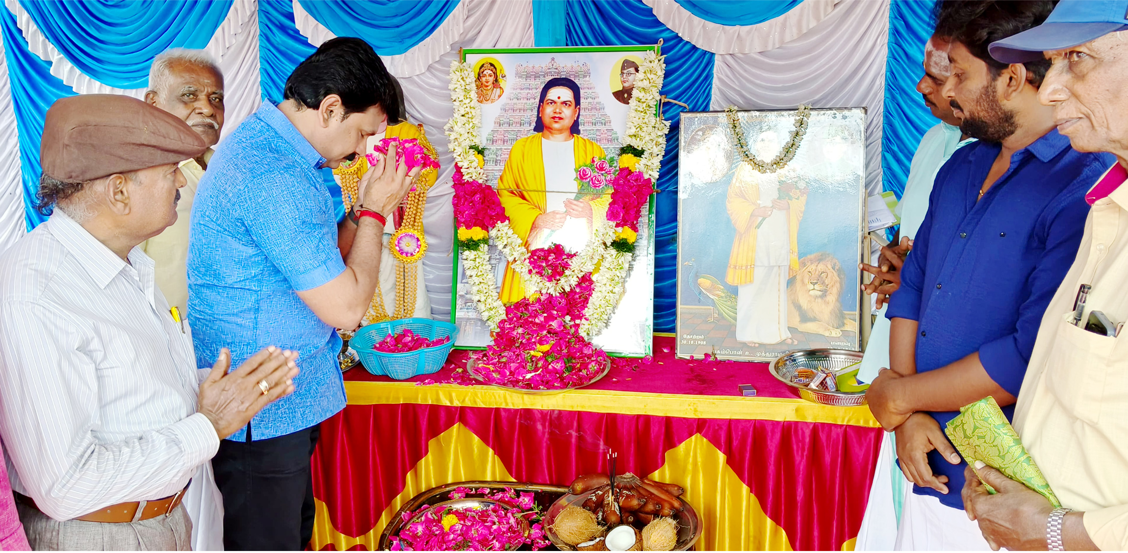 திருப்பட்டினத்தில்  தேவர் ஜெயந்தி விழாவில் நாக. தியாகராஜன் அஞ்சலி    